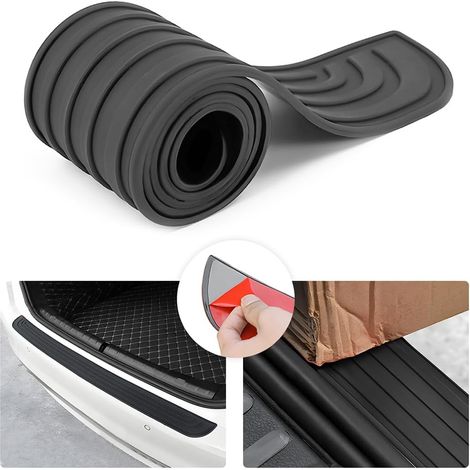 Protecteur Porte Coffre en Caoutchouc, Protection Universelle pour Pare-Chocs de Voitures, Protecteur Pare-Chocs en Caoutchouc pour Pare-Chocs, Résistant et Antidérapant(Noir-90x7cm)