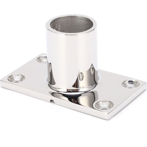 Embout de base en acier inoxydable, angle droit 90°, rectangulaire, durable, anti-corrosion, poli, pour rambarde de bateau et yacht (25mm) (1/5)
