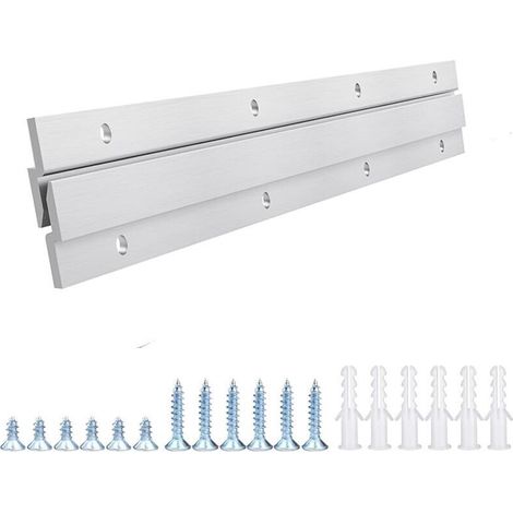 Kit de fixation murale à crochets en Z en aluminium pour tableaux, miroirs, panneaux, œuvres d'art, armoires et tableaux blancs (30 cm - 1 paires) (1/5)