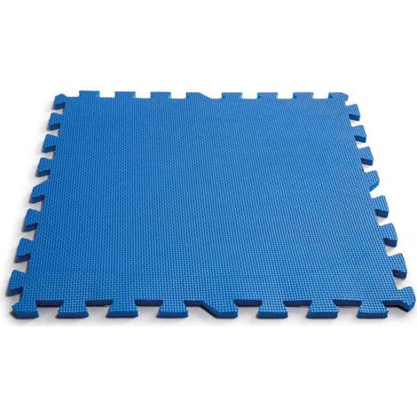 Tapis de sol pour piscine Lot de 8 s 50x50 cm Polyéthylène bleu Protection pour piscine, spa et tente (1/5)