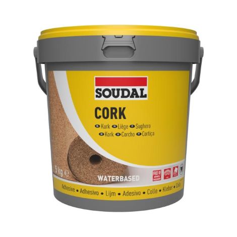 Soudal A22 COLLA SUGHERO Adesivo pasta pronto uso parete pavimento 5 KG