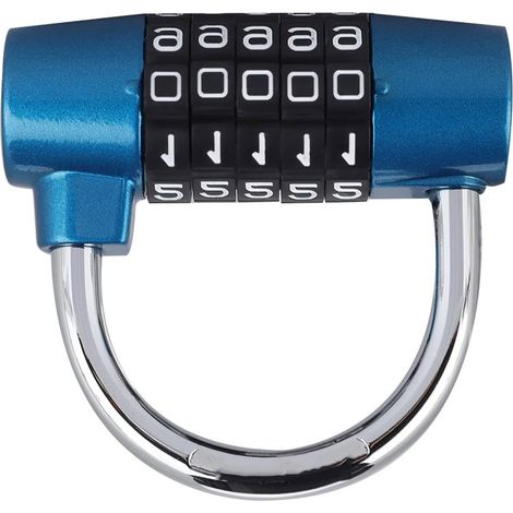 Verrouillage à 5 Chiffres, Cadenas de Combinaison en Forme de U pour Valise, Porte et Plus, Verrouillage de Code en Alliage en Zinc de Haute sécurité avec 5 Ensembles de Mots de (1/5)