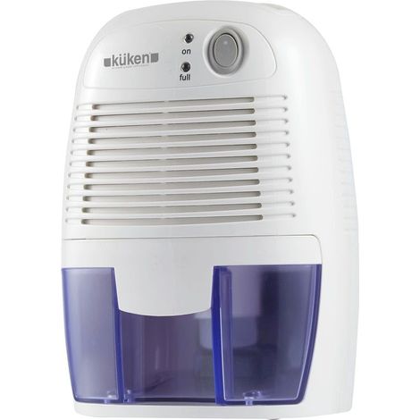 Déshumidificateur 23 W, efficace pour éliminer 250 ml d'humidité par jour. Idéal pour les petits espaces, améliore la qualité de l'air et prévient les moisissures. Compact et silencieux. (1/2)