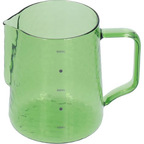 500 ml Multifunktionaler Milchkännchen aus Borosilikatglas zum Aufschäumen von Milch, Kaffee und anderen Getränken – Grün (1/5)