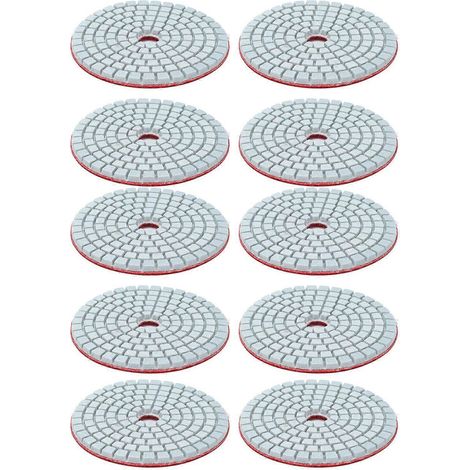 10 Stück 3-Zoll-Diamant-Nasspolierpads, weiche Schleifscheiben, Polierzubehör für Granit und Marmor, 500 g
