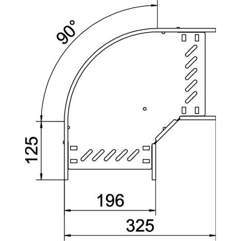 OBO Bettermann Bogen 90 Grad 110 x 200 mm bandverzinkt RB 120 FS