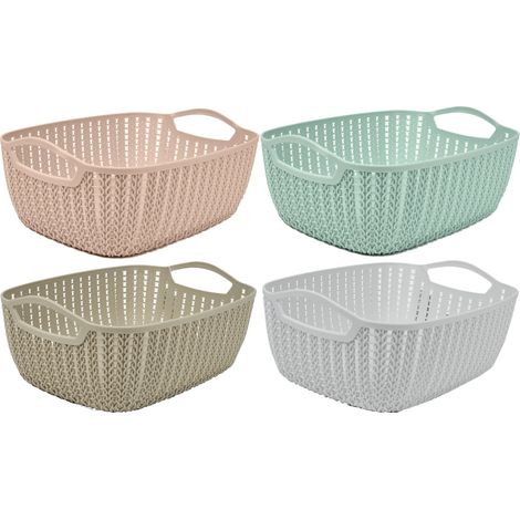 MAURY'S CESTO DA BIANCHERIA WOOLY IN STILE SHABBY 30X22X12 CM ASSORTITO (1/2)