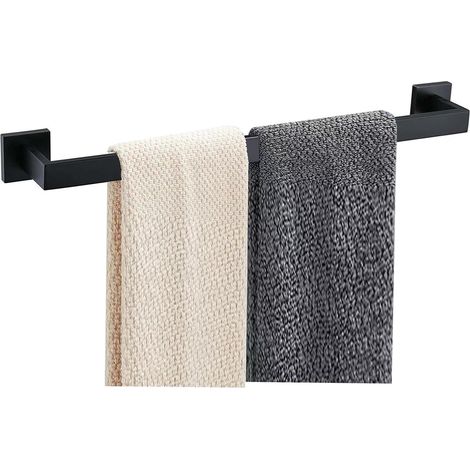 Porte-s 60 cm (23,6 pouces), en acier inoxydable SUS304, noir mat, pour salle de bain, cuisine, hôtel. Résistant à la rouille et aux rayures (1/5)