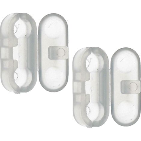 2x Arrêt de chainette de store intérieur avec boule Ø 3,7mm à 4,5mm en PVC translucide Accessoire Volet roulant Assemblage Butée Raccord Connecteur Cordon