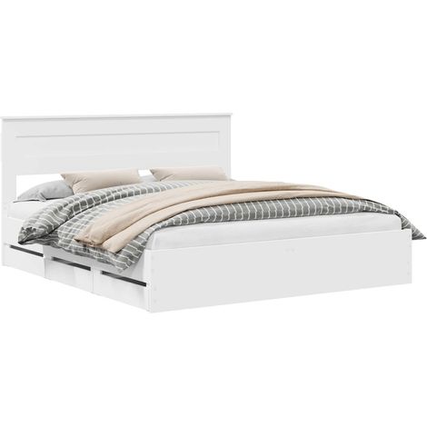 Estructura de cama con cajón 180 x 200 cm Madera Ingenieril vidaXL