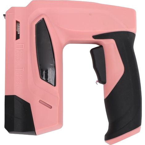 Cloueur électrique sans fil U et T pour bricolage bois réparation meuble loisirs créatifs rose pâle avec 2 boîtes clous (1/5)