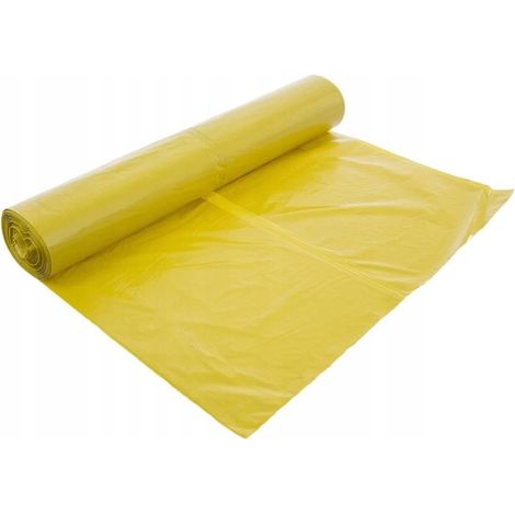 Sacs poubelle résistants jaunes 60 L, lot de 25 (1/2)