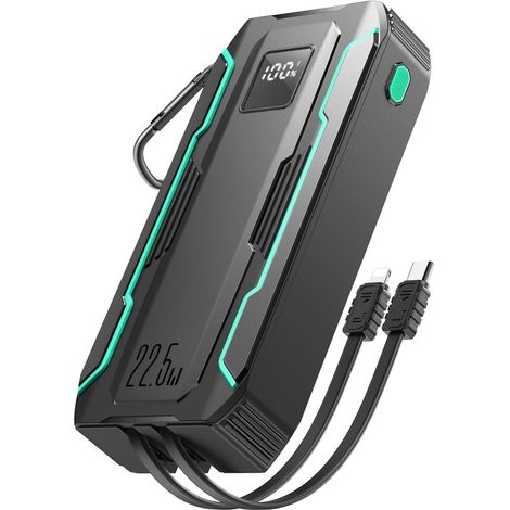 Batería externa NEXTBATT de 20000 mAh y 22,5 W con cables integrados