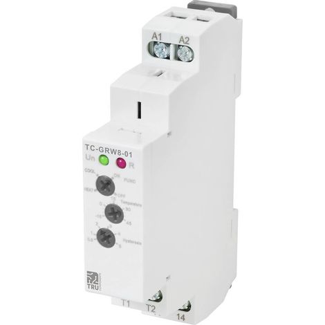 TRU COMPONENTS TC-GRW8-01 Termostato NTC -15 fino a 45 °C Relè 16 A (L x L x A) 90 x 18 x 64 mm (1/5)