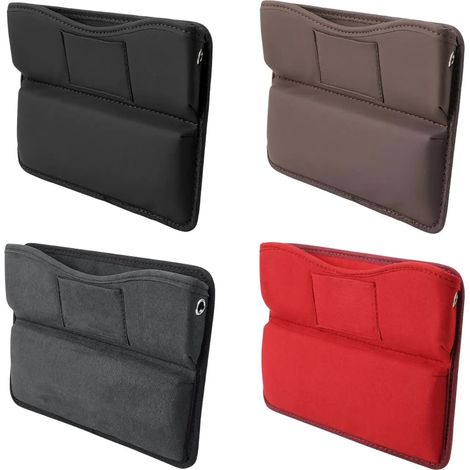 (Simili cuir marron) Organisateur de remplissage pour sièges auto, installation facile, compartiment pour cartes
