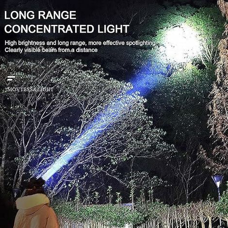 Lampe frontale LED rechargeable, autonomie 1200 mAh x 2, 40 LED avec 3 modes d'alimentation - Lumière blanche (1/2)