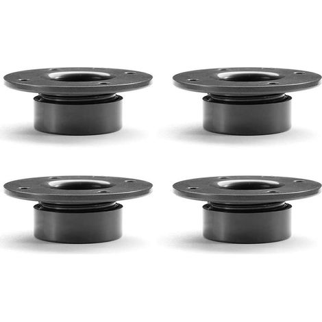 Cyclingcolors – Pied de meuble réglable 15mm – Ajustable ±3mm – Plastique gris anthracite – À visser – Capacité de charge 200kg