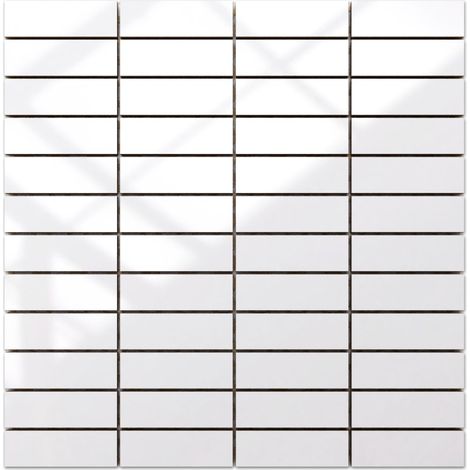 Ilcom keramikmosaik für Bad oder Küche  29.8cm x 30cm - Regular white brick (1/5)