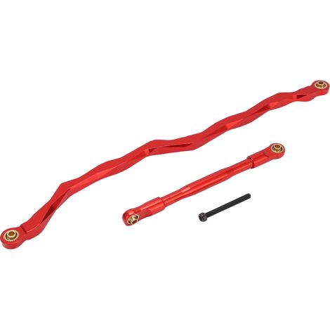 1/10 RC Direction Tiges de Liaison en Alliage d'Aluminium pour Voiture Crawler Axial RBX10 Rouge (1/5)