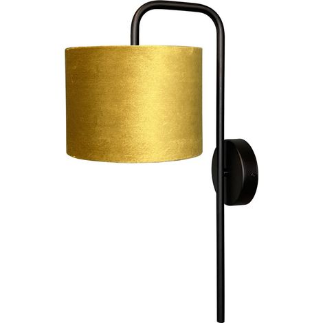 Applique noire Venus avec abat-jour doré - 3262-05-6580-11-20 (1/3)