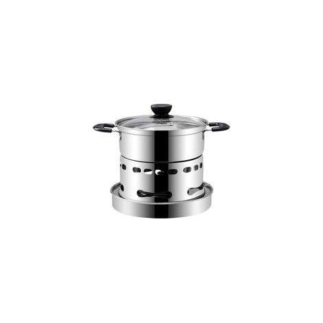 Poêle à alcool d'extérieur en acier inoxydable, avec Pot, brûleur Portable, antirouille, Anti-corrosion, cuisson, Barbecue, Camping, randonnée, pique-nique