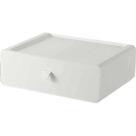 Boîte de rangement grise à 15 compartiments pour sous-vêtements, anti-poussière et empilable, en plastique, pour soutiens-gorge, c (1/5)