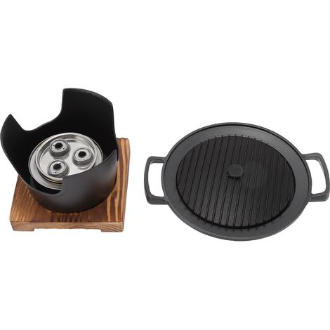 Grill Hibachi sans fumée, structure en bois, alliage d'aluminium, montage facile, barbecue portable au charbon de bois pour camping et maison (1/5)