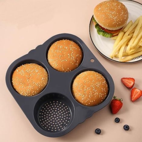 Moule À Patisserie - Silicone Alimentaire - 4 Cavités - 23 5 X 4 Cm - Usage Four Et Congélateur (1/4)