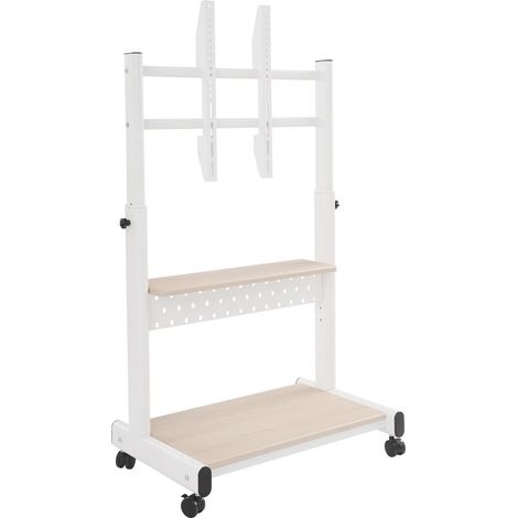 TV Stand with Wheels, Adjustable Height TV Stand, TV Stand for a 43-86-inch TV, 100kg/220.46lbs Load for living rooms, bedrooms, offices