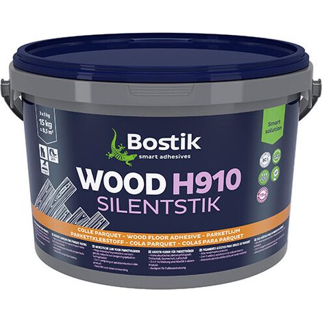 Bostik – Colle acoustique pour parquets massifs et contrecollés – Adhère sur béton, bois, carrelage – Temps de prise 24h – Application +10°C à +30°C (1/3)