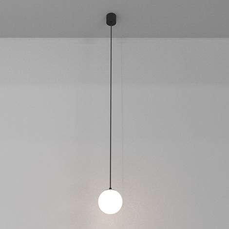 Lampadario A Sospensione Moderno Luna Alluminio Nero Led Integrato 5W Fredda (1/5)