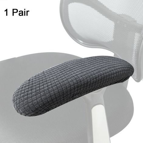 Lot de 2 housses amovibles en polyester pour chaise de bureau, lavables en machine, noires