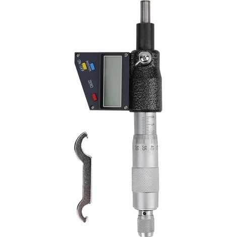 Digitaler Mikrometerkopf, hochpräzise, aus Hartmetall gefertigt, elektrisches Messwerkzeug 0–25 mm (1/5)