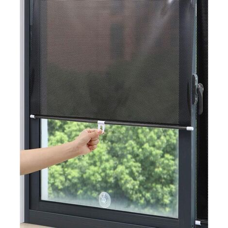 Store à ventouse pour fenêtre, Protection solaire, Brise-vue et protection solaire, Pare Soleil Rouleau Occultant pour Salon Cuisine Bureau Voiture FenêTre Rideau Perforé Gratuit, 50 x 125 cm (1/5)