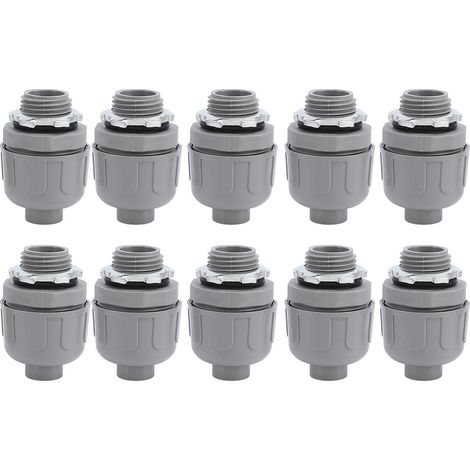Ortviai Raccord de Conduit Étanche 1 Inch NPT Nylon 6 - Lot de 10 Pièces pour Applications Extérieures et Résistant aux Intempéries