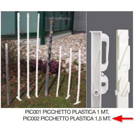 ELPRO - PIC002 - Picchetto in plastica con isolatore mt 1.5