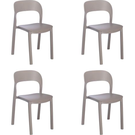 garbar ONA Set 4 Silla Interior, Exterior Chocolate - Chocolate