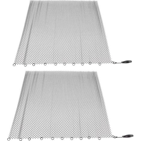 Tenda per camino in rete di legno nera, 2 pannelli larghi, schermi in legno per tappeti, tenda per camino in rete (61×45,7 cm) (1/4)
