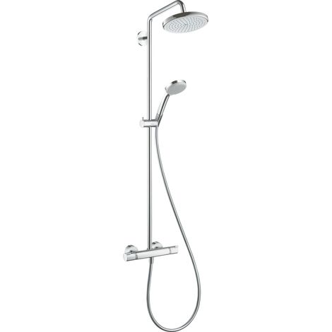 hansgrohe Croma 220 Ecosmart Showerpipe   27188000 mit Brausearm 400 mm, schwenkbar, chrom