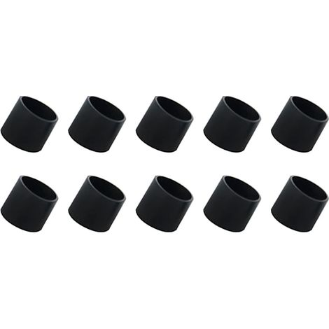 40 patins de protection pour pieds de chaise (14 mm de diamètre), en caoutchouc noir, pour meubles et sols - canapés, tables, mobilier de jardin. (1/5)