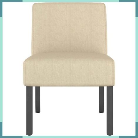 352456 Fauteuil sans accoudoirs crème tissu (1/5)