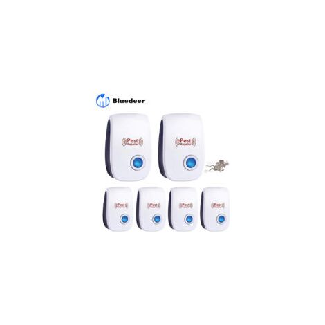 Juego de 6 repelentes ultrasónicos para ratones - Repelente ultrasónico para ratones - Repelente ultrasónico para ratones - Repelente para ratones - Repelente para mosquitos - Repelente electrónico de