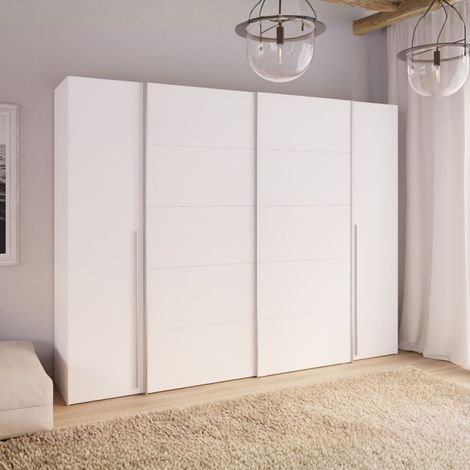 Armadio con 2 ante scorrevoli e 2 battenti 270x61x210 colore bianco Callia (1/5)
