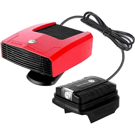 Chauffage de voiture 4 en 1 avec ventilateur électrique de refroidissement et de dégivrage, désembuage et désembuage du pare-brise pour batterie Makita 18 V (1/5)