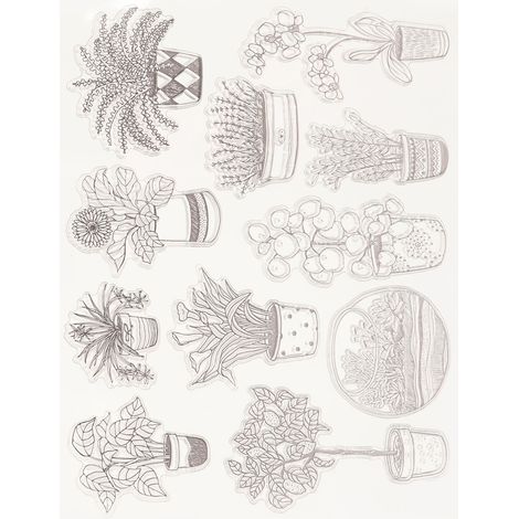 Gabarit en relief raffiné pour joints en silicone transparent, idéal pour la fabrication de cartes en papier, la décoration, le scrapbooking DIY et les vases. (1/5)