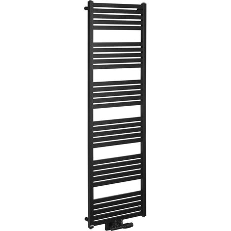 Bruckner Grunt - Toallero eléctrico, 161x50 cm, conexión en el centro, negro mate 600.123.6 (1/5)