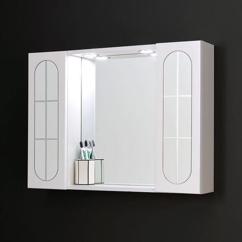 Espejo Inglesina De 77Cm Con Dos Puertas Y Focos Led Integrados (1/5)