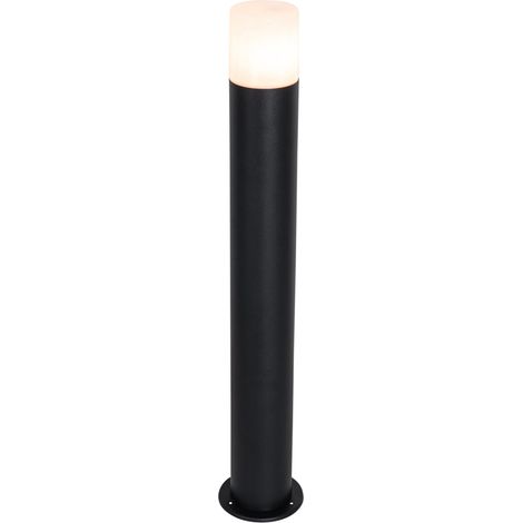 Standing outdoor lamp black with opal shade 70 cm - Odense