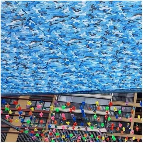 Filet De Camouflage Militaire, Océan Bleu Camo Filet, Marine Camouflage Parasol Filet, pour Camping, Soleil en Plein Air, Thème Parti Décoration, Voiture Couvre ( 4x5m) (1/5)