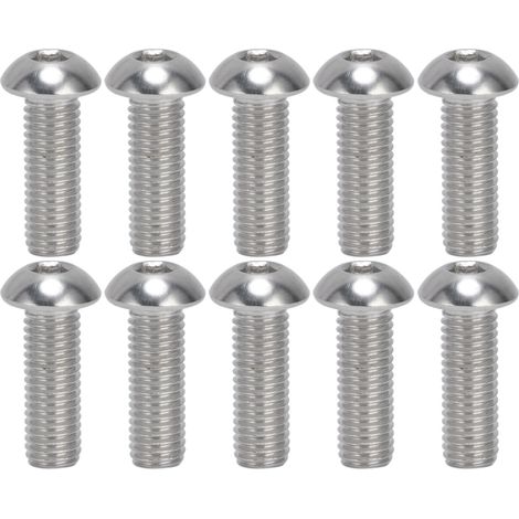 Ensemble de 30 vis à tête hexagonale creuse à filetage grossier M10x1,5 en acier inoxydable A2 (M10x30)